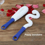 Bottle Cleaning Brush - Set of 2 Different Sizes Flexible Bottle Scourer - Multi-Function Household Cleaning Tools for Cleaning of Wine Decanters, Goblets, Glasses, Cups
