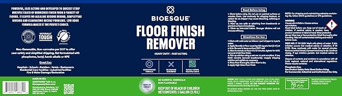 Bioesque Floor Finish Remover, 1 Gallon (Pack of 4)