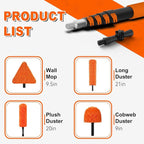36FT Reach Duster Cleaner Kit, Dusters for Cleaning with Extension Pole, Baseboard & Wall and Window Cleaner Mop for Fan Blades, High Ceiling and Cobweb
