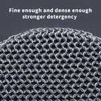 MEIXINZHI Cast Iron Cleaner, Chain Mail Scrubber & Pan Grill Scrapers - 2 in 1 Cast Iron Skillet Cleaner (red, Without mat)