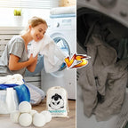 Organic Wool Dryer Balls, Wool Balls for Dryer, Laundry Balls for Dryer Reusable 6P Reducing Clothing Wrinkles,Saving Drying Time and Fabric Fluffier 100% New Zealand Wool Lint Balls (18p White)