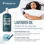 Anti-Acne Pillow Spray, 4 fl oz, Lavender Sleep Spray, Pure Essential Oil Air Freshener, Pillow Linen Spray for Bedding, Aromatherapy Lavender for Sleep, 1000 Sprays