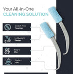 Reusable Microfiber Duster & Crevice Cleaning Brush | Versatile Cleaning Tools for Blinds, Window Tracks, Shutters, Baseboards, Kitchen Gaps | Microfiber Window & Space Cleaner (Pack of 2)
