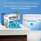 Toilet Bowl Cleaner Tablets Blue Toilet Tank Cleaners, Septic-Safe Hard Water Stain Remove, Effervescent Stain & Odor Remover Bathroom， Automatic Toilet Cleaning & Deodorizer 50 TabsTTDS