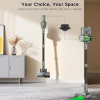 Cordless Stick Vacuum Cleaner - Lightweight Handheld Vacuum with Self Standing, Removable Battery with 45min Running Time, Anti-tangle Wireless Vacuum for Home Pet Hair/Hardwood Floor/Carpet GB