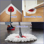 Spin Mop Replacement Head 6 Pack Mop Refill Compatible with Ocedar Triangle Swivel Mops Microfiber Swivel Mop Refill,Deep Clean,Machine Washable and Easy to Replace