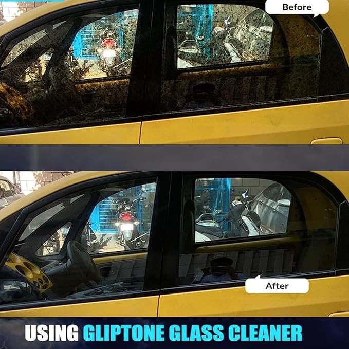 Gliptone Glass Cleaner, Ready-to-Use with Anti Static/Non-Streak Formula, Repels Lint & Dust, Safe for All Glass and Hard Surface Applications (1 Gallon)