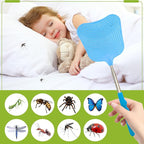 3 Pack Fly Swatters Set - Plastic Fly Swatters Heavy Duty - Fly Swatters with Stainless Steel Handle for Indoor and Outdoor - Blue + Green + Black