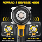 Cordless Impact Wrench Compatible with DeWalt 20V Battery: 1/2 Inch Hog Ring Impact Driver - High Torque - 2300N.m/1700Ft-lbs Cordless Impact Gun - Brushless Motor with LED Light - Tool Only