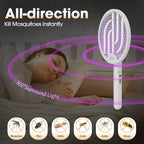 Fly Swatter Electric Racket Bug Zapper Racket 3 in 1 Rechargeable Foldable Electric Fly Swatter Foldable Mosquito swatter for Indoor and Outdoor