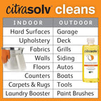 Citra Solv Concentrated Household Cleaner & Degreaser -Valencia Orange Scent 8 fl oz Safe, Effective, and Versatile Cleaning Solution, Natural Ingredients Non Toxic,Biodegradable, Made in USA (12)