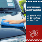 Microfiber Cleaning Cloths-15 Pack, Cleaning Rags, Microfiber Towels for Cars, Home Blue (12x12 inches)