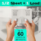 Zero Trace Dishwasher Detergent Eco-Friendly Sheets for Dish Washing - Plant Powered Technology - Lemon Scent - 60 Loads