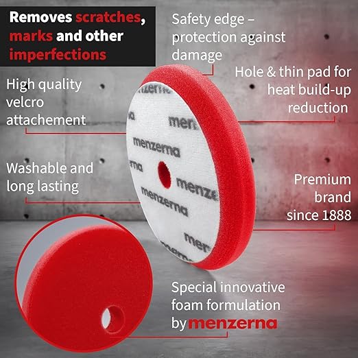 menzerna Deep Scratch Remover Kit I Car polishing Set with Menzerna Heavy Cut 1000 (16oz) and 6 Inch Polishing Pad I Deep Scratch Remover Kit for All Types of Vehicles