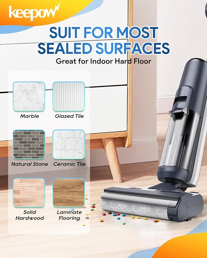 KEEPOW 2 Pack Floor Cleaning Solution for Tineco and Robot Vacuums with Mopping, Deep Cleans Multiple Hard Floors for iFLOOR Series, FLOOR ONE S3 / S5 / S6 / S7 / S9 Artist Series Wet Dry Vacuum