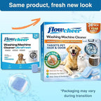 flowcheer Washing Machine Cleaner for Pet Hair & Odor Deep Cleaning Tablets for Washer Drum & Tub – Breaks Down Odor-Causing Buildup, Loosens Pet Hair Residue – 24 Tablets, 1 Year Supply