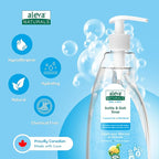Aleva Naturals Hypoallergenic Bottle and Dishwash Liquid, Plant-Based & Fragrance-Free Formula, Dish Soap to Clean Baby Feeding Cups, Breast Pumps - 500 ml, 16.91 Fl Oz