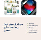 Truly Free Natural Glass Cleaner - Removes Dirt & Debris for Sparkling Clean Windows & Glass Surfaces at Home, Office & Garage, Includes: 1 Refillable Empty Bottle (16oz) & 2 Refills (3oz ea)