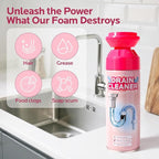Foaming Drain Cleaner Clog Remover: Sink Cleaner Pipe Clogged Opener for Kitchen Bathroom Toilet Tubs and Showers (2 Pack)