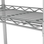 HOMEFORT 6-Tier Wire Shelving, 6 Shelves Unit Metal Storage Rack, Closet Shelves for Kitchen, Pantry, Closet, Bathroom, 14" D x 21" W x 75.6" H (Grey)