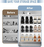 CiBiZi Shoe Slots Organizer 20Pack Metal Shoe Stackers for a Pair of Shoes Double Layer Shoe Holder Shoe Storage Closet Organizers Shoe Space Saver Organizador de Zapatos Black