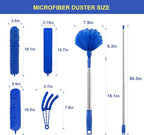 Dusters for Cleaning, Newliton Duster with Extension Pole Microfiber Ceiling Fan Cobweb Duster, Long Duster for High Ceilings Wall Refrigerator Appliance Baseboard Home Furniture Blinds