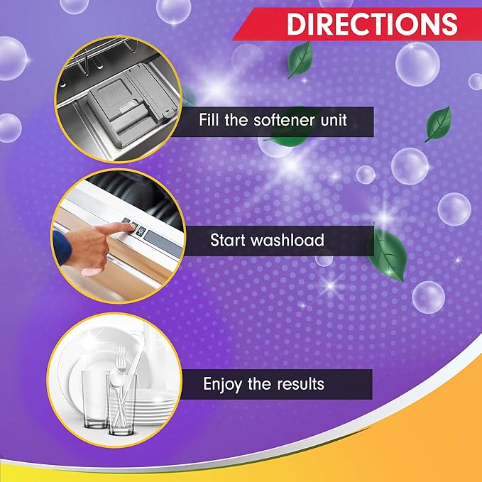 Zaltz Dishwasher Salt - Water Softener, Cleaner, Rinse Aid With Easy Pour Spout - Real Salt For Dishwashers, 4.4 lb Box