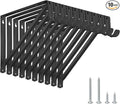 10 Pack Heavy Duty Closet Shelf & Rod Brackets, Wall Mounted Closet Shelf Brackets, 11 x 9.45 Inch Closet Shelf Brackets with Rod Support, Black