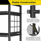 GIOTORENT 6-Wire Garage Shelving Storage Shelves, Metal Shelving Unit Pantry Rack, Kitchen Storage Adjustable Shelf 900Lbs Capacity for Laundry Kitchen Bathroom Organizer(Black)