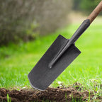 Heavy-Duty Manganese Steel Narrow Tip Spade Shovel for Gardening and Tree Planting, Thickened Traditional Digging Tool, Metal Handheld Shovel for Soil Excavation and Transplanting