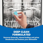 Dishwasher Cleaner And Deodorizer Tablets 24 Pack,Deep Cleaning Descaler Pods for Dish Washer,Lemon Scented Dish Washer Machine Tablets for Limescale,Mineral Buildup, Odor,Septic Safe- 1 Year Supply