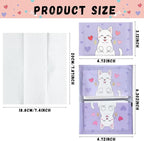 PerKoop 100 Pack Pocket Tissues Travel Slim Packs Small Facial Tissues Wallet Size Toilet Paper for Travel Guest Wedding Supplies, 4 Styles(Cat)