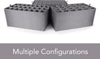 Covermates Keepsakes - Adjustable Zip-Top Storage Box - Configurable FlexGrid Compartments - Heavy Duty Polyester- Reinforced Handles - Stackable Design - Indoor Storage, Grey Heather