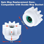 2 Pcs Spin Mop Bucket Replacement Gear Compatible with Ocedar Mop Bucket Pedal Only One Way Bearing Repair Parts