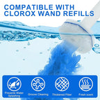 30 Count Toilet Wand Refills for Clorox, Disposable Toilet Wand Refill Compatible with Clorox ToiletWand Clean System, Upgrade Fiber Bowl Cleaner Brush for Closestool Cleaning.（not included brush rod）