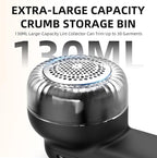 Fabric Shaver, Lint Remover Rechargeable with 3 Speeds, 6 Leaf Blades, Digital LED Display to Remove Fuzz Lint Balls for Clothes, Furniture, Sweater and Couch (Black)