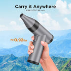 Compressed Air Duster, 30 Gear Stepless Speed, 70000 RPM Super Power Dust Blower, Max 300min Work, Rechargeable Cordless Clean Device for Computer, Keyboard, Car, Outdoor, House, Fan