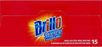 Brillo Single Use Steel Wool Soap Pads, Smaller Size Original Red Scent, 15 Count Pack of 1