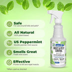 Mighty Mint Peppermint Oil Insect Repellent Spray – Natural Indoor & Outdoor Bug Control for Spiders, Ants, Roaches, and More – Plant-Based, Extra-Strong Formula - 16 oz