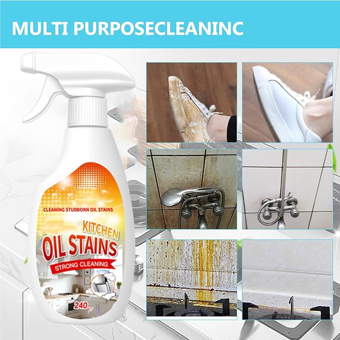 FIELL Heavy-Duty Kitchen Degreaser Foam Cleaner, Clean Kitchens Up Kitchen Oil Stains, Heavy Oil Stain Cleaner Kitchens, Degreaser Clean Heavy Duty, Multi Functiona Foam Cleaning Spray (1PC)
