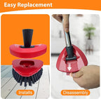2 Pack Upgraded Spin Mop Replace Scrub Mop Brush Compatible with O Cedar 2 Tank RinseClean, Great for Kitchen, Deck, Bathroom and Shower Floor Scrubber