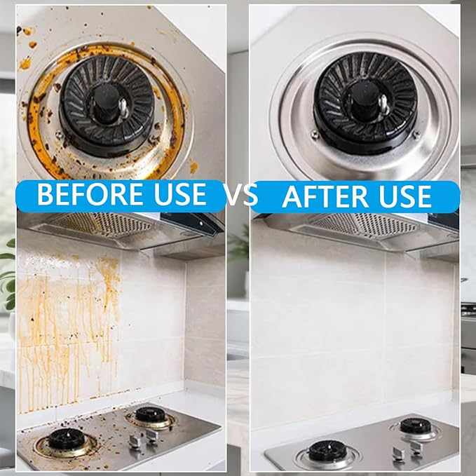 Heavy Duty Degreaser,New Upgrade Kitchen Heavy Duty Cleaner Spray Portable Degreasing Spray, All-Purpose Kitchen Pots and Pan Cleaner for Appliances Countertops Range Hoods (1, White)