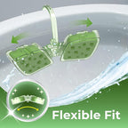 Toilet Bowl Cleaner Butterfly Rim Hanger – 6 × 1.8 OZ (50g), Lasts Up to 6 Months, Cleans & Deodorizes with Every Flush (Eucalyptus and Mint)