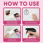 Bathroom Descaler Foam Cleaner, 10 Fl Oz Powerful Pink Bathroom Cleaner Spray,Bathrooms Descaler Foam Cleaners, Stubborn Stains Cleaner for Sink Tub Floor Tile (1set/300ml)