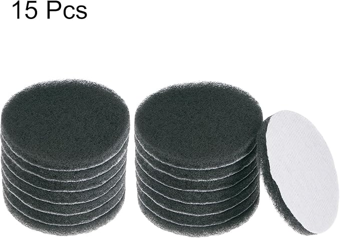 HARFINGTON 15pcs Drill Power Brush 4 Inch Tile Scrubber Scouring Pads 1500 Grit for Bathroom Kitchen Household Cleaning