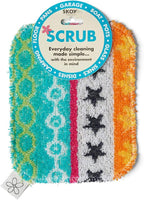 Skoy Scrub, 1-piece Reusable, Non-Scratching Dish Scrubber for Kitchen and Household Cleaning, Planet-Friendly, Dishwasher Safe Soft Scrub, Assorted Colors and Designs