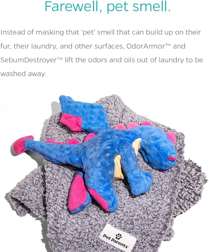 Pet Parents® PetTergent®, Enzymatic Pet Laundry Detergent, 32 oz 32 Loads Pet Stain Remover & Pet Odor Eliminator, Laundry Detergent for Pets (Unscented, 32 oz)