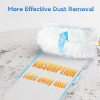 30 Pack Dusters Refills Compatible with Swiffer Duster Handle Models, 180° One Sided Duster Refills for Short and Extendable Handles, with 1 Pack Handle