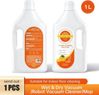 1L Orange Floor Cleaning Solution Compatible With Tineco/Bissell/Dreame And Shark, Fragrance Deodorization, Deep Cleans for Multiple Hard Floors, Suitable With Cordless Wet/Dry Vacuum