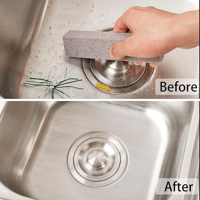 Chinco 300 Packs Pumice Stone for Cleaning, Scouring Pad Removing Stain Grime Without Leaving Scratches for Kitchen Oven Stove Home Bathroom Toilet Pool House Cleaning Supplies